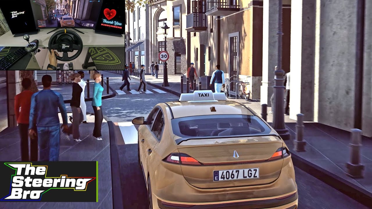 My First Day as Taxi Driver Went Wrong - Taxi Life Simulator | Thrustmaster Steering Wheel Gameplay