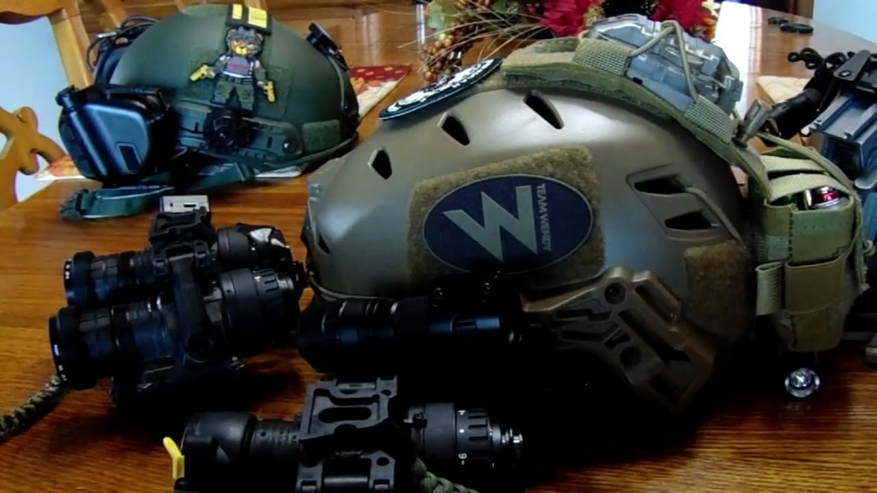 NVG helmet setup.  Don't be a cheap a**