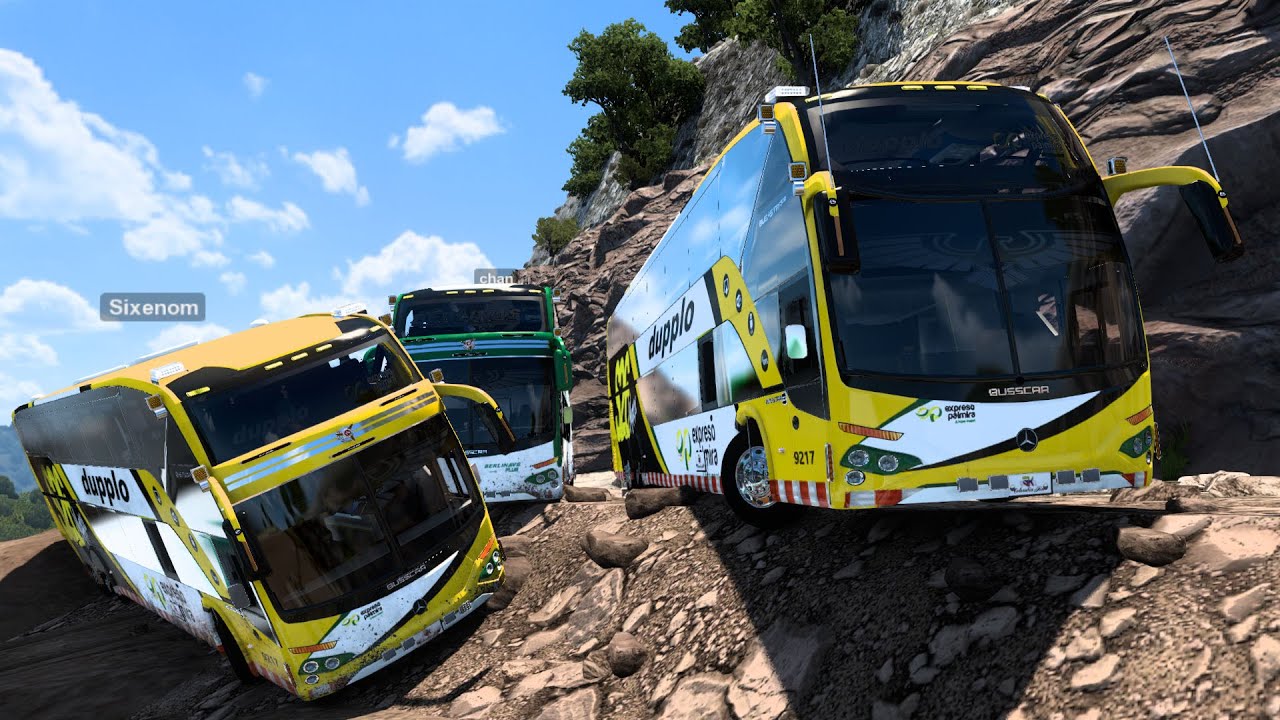 &iexcl;BUSES CRUZANDO ABISMOS Y BARRANCOS COMPLICADOS! | American Truck Simulator