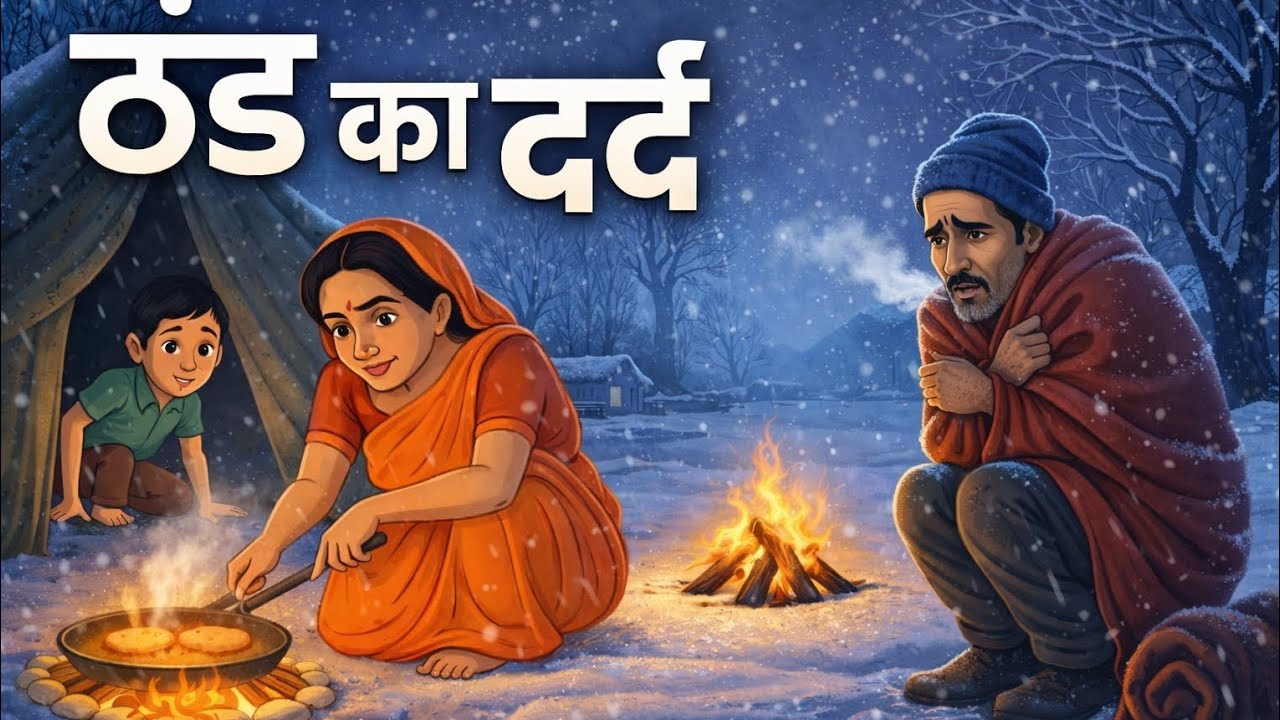 🥺कड़कड़ाती ठंड में गरीब रामू की दर्द भरी कहानी#हिंदी कहानियां 