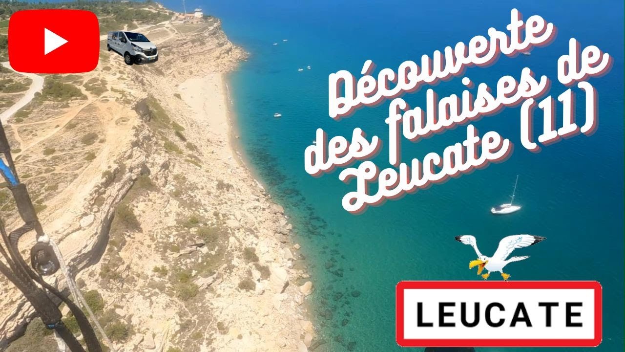 PARAPENTE à LEUCATE (11) Découverte du site des falaises 4K, déco Est