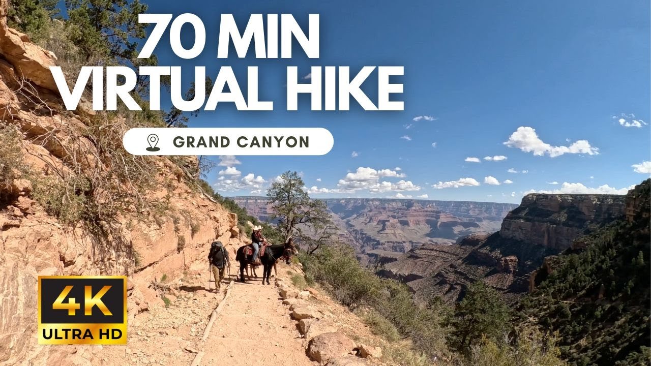 [4K] Into The Grand Canyon | Bright Angel Virtual Hike