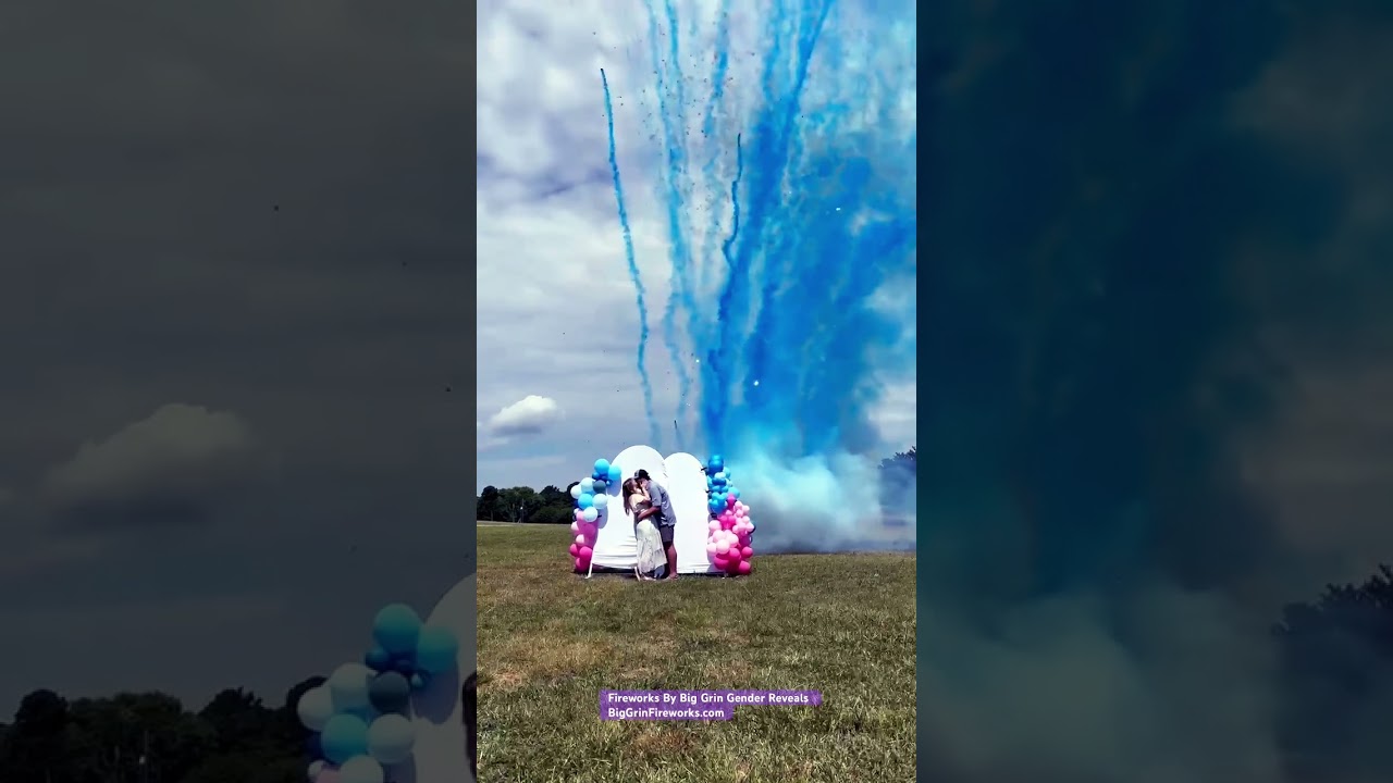 Perfectly done DIY Baby Gender Reveal Smoke Show with &ldquo;Tutus or Bow ties&rdquo; 1 case. Congratulations!