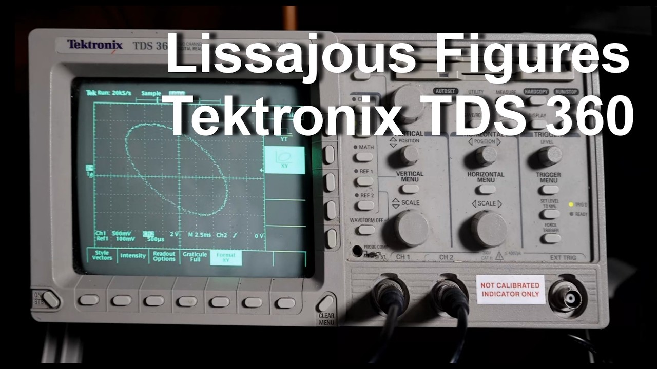 Lissajous figures on a Tektronix TDS 360 Oscilloscope