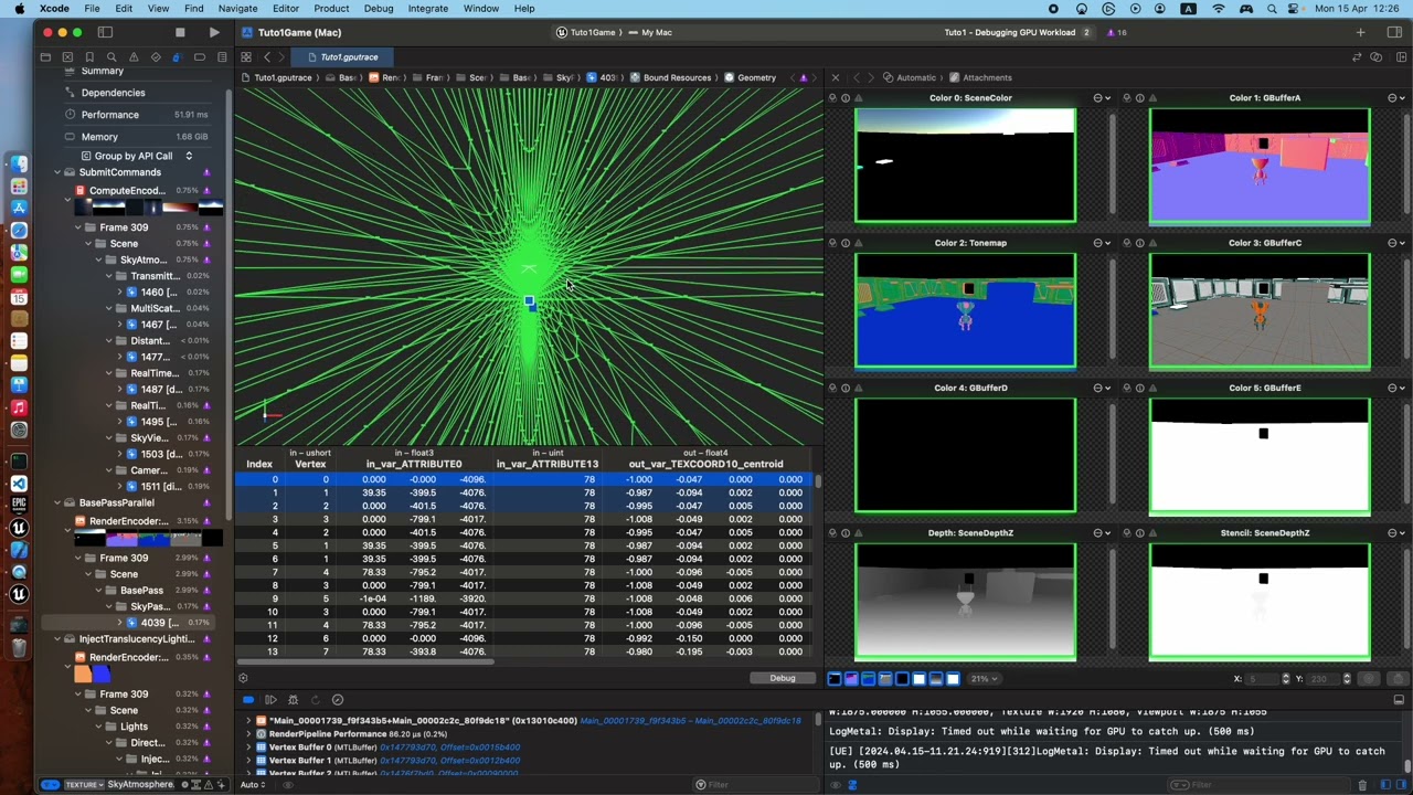 UE5 Xcode GPU frame capture