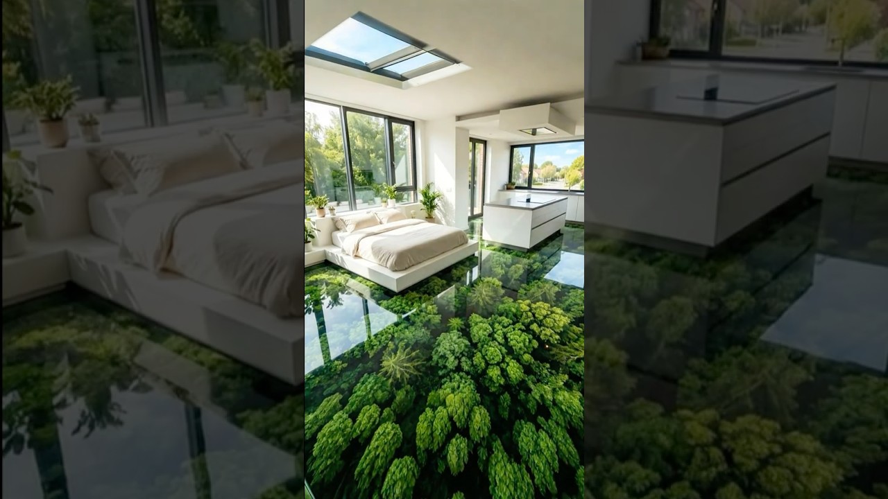 Architectural Epoxy Resin Flooring with Shrubs #epoxyflooring