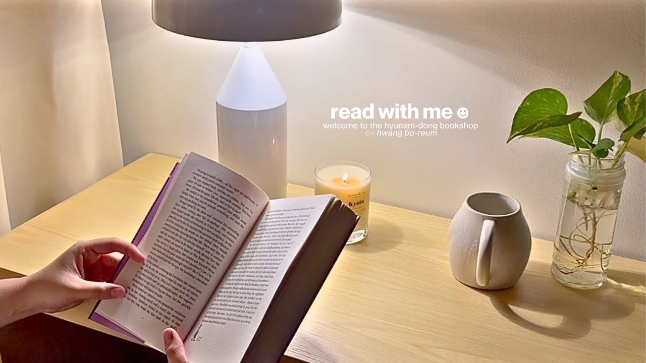 read with me 🌜 cozy evening reading, 45 mins, ambient night sounds, soft piano music