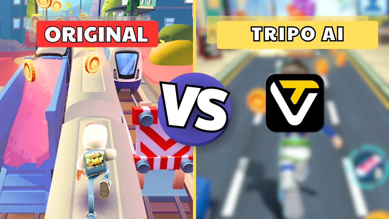 Can AI Make a Game Like Subway Surfers? | Tripo AI Game Development Test #ai #subwaysurfers