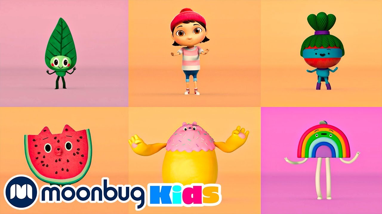 The Wheels on the Nice Cream Bus | Fun Songs |Sing Along|Moonbug Kids Learn English & Karaoke Time