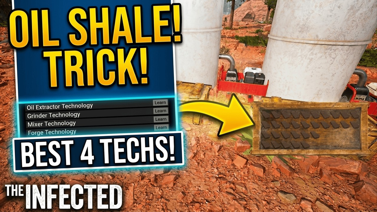 How to Get ONLY Oil Shale & The First 4 Best Techs - The Infected Guide Ep 33