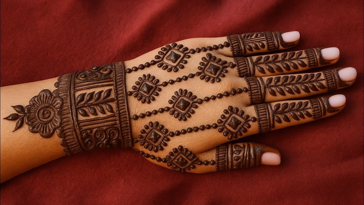 New stylish back hand mehndi design l simple mehndi design l mehndi design l new mehndi design 