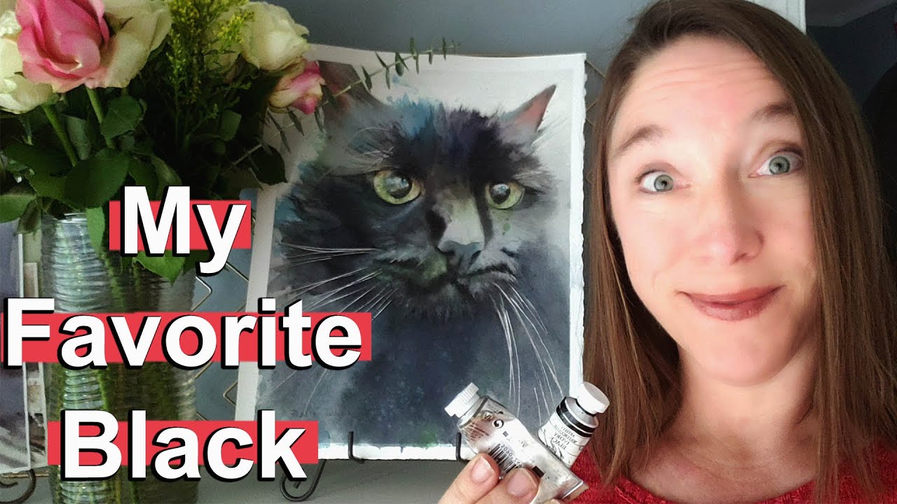 My Favorite Black Watercolor Paint - Lamp Black and Ivory Black Compared