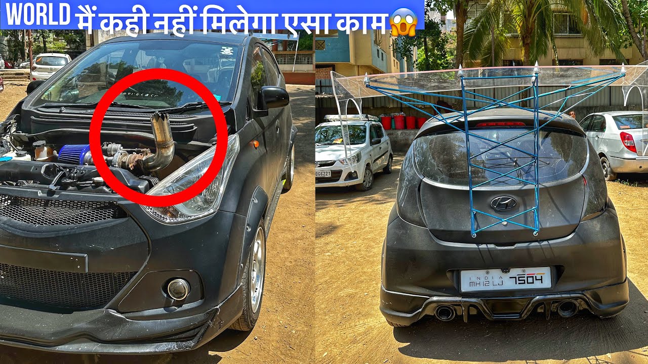 भारत की FIRST TURBOCHARGED HYUNDAI EON🥵🙌🏽- 15 Lakhs | Hood Exhaust With Flames