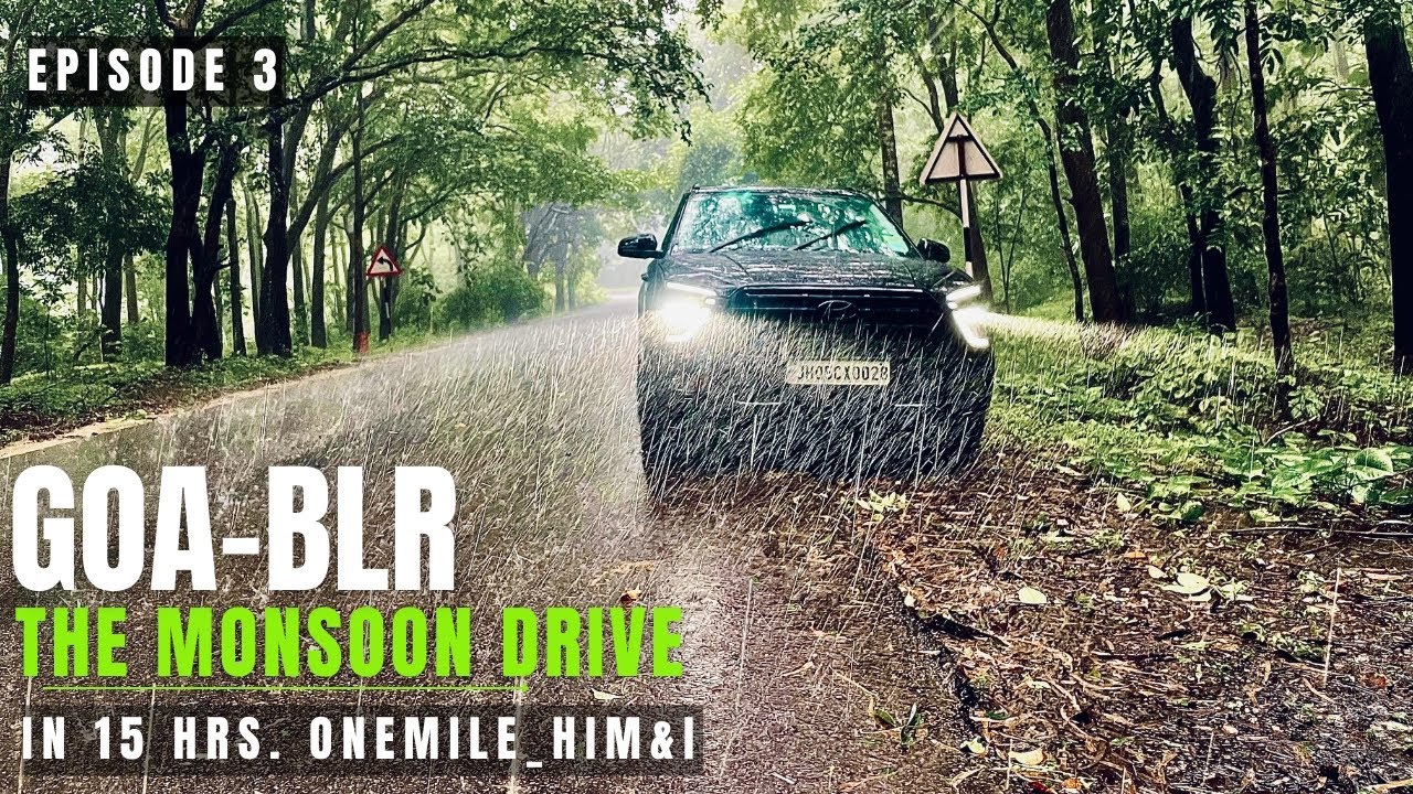EP03: The rainy drive to goa in hyundai creta | ಬೆಂಗಳೂರು ಗೋವಾ | पहुँच गये गोवा  #trending #bengaluru