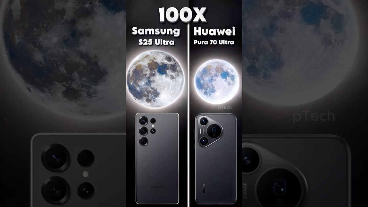 Тест Samsung Galaxy S25 Ultra против Huawei Pura 70 Ultra Live Moon Zoom