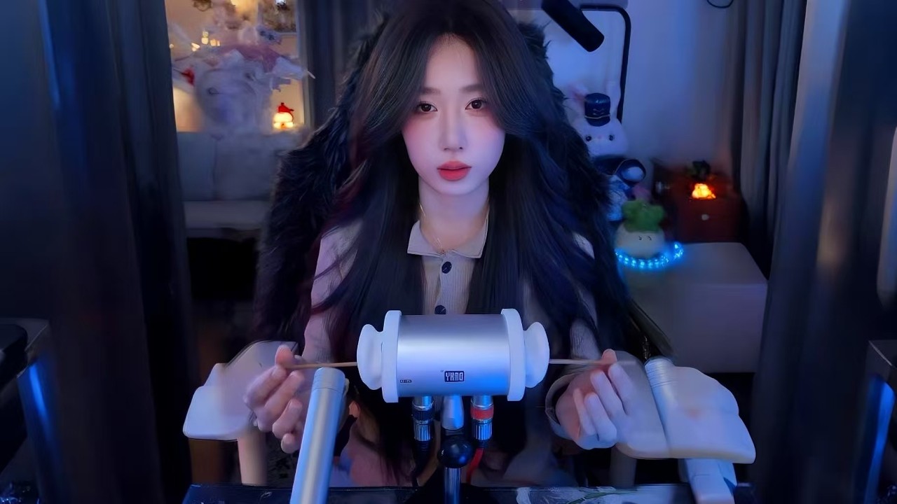 【ASMR 3dio】芒果（无人声）  清洁耳道 放松身心   搓麦 棉签掏耳