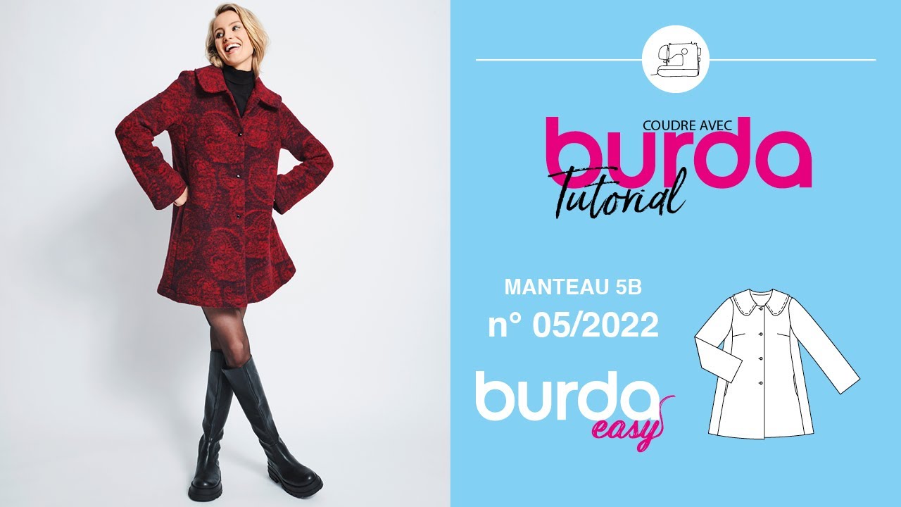 Manteau en laine 5B | Burda Easy N°5 - Septembre/Octobre 2022