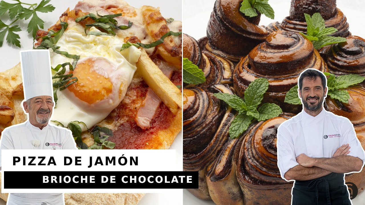 BRIOCHE de CHOCOLATE 🍫​ PIZZA de jamón 🍕​ Karlos y Joseba Arguiñano 👌​👨🏻‍🍳​