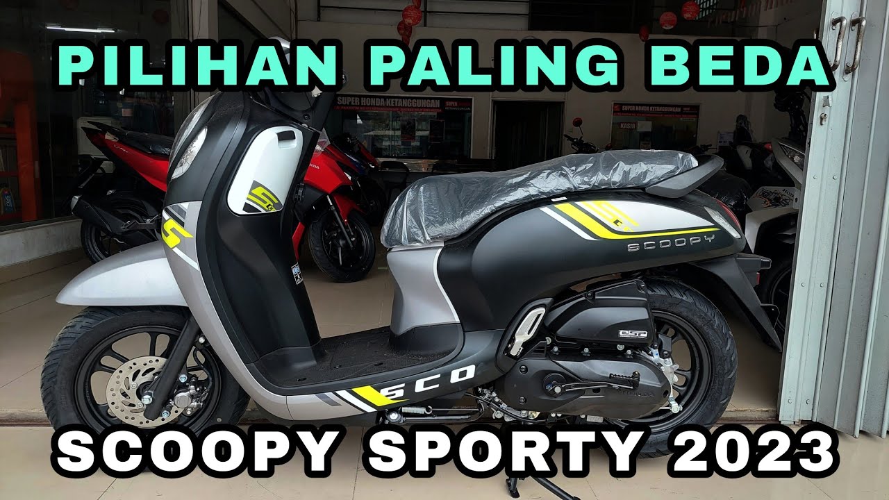 HONDA SCOOPY TERBARU 2023 WARNA HITAM SILVER
