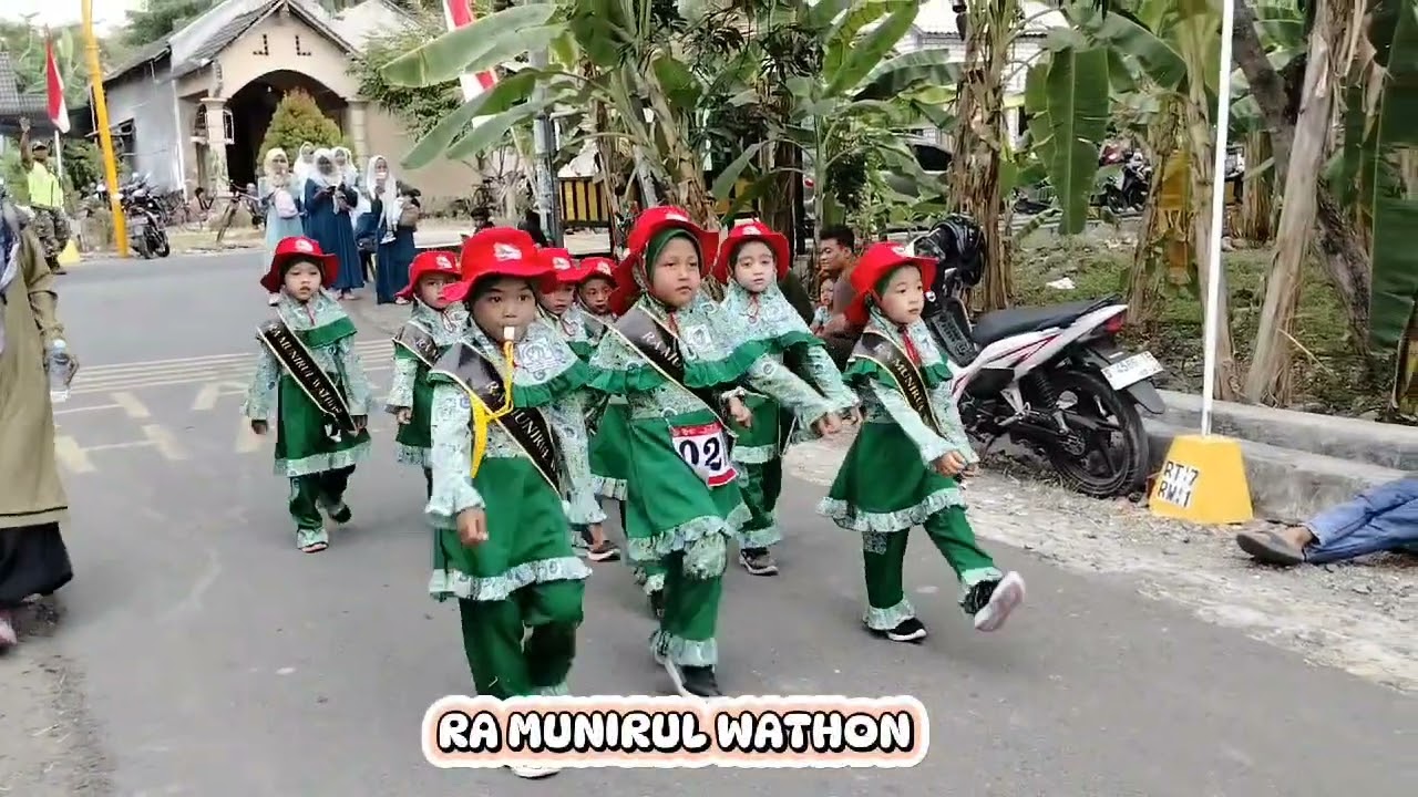 Gerak jalan kids Tingkat RA kecamatan Widang#anakmandiri #hutri78