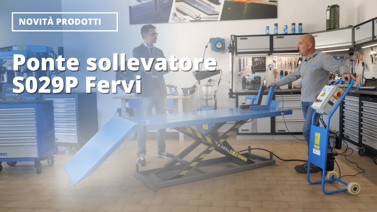 Ponte sollevatore per moto Fervi S029P | Novità prodotti UtensileriaOnline