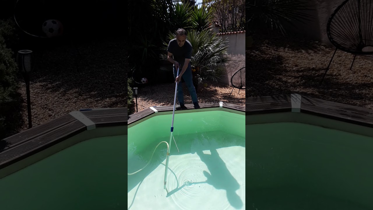 comment enlever le sable du fond d'une piscine sans le robot .