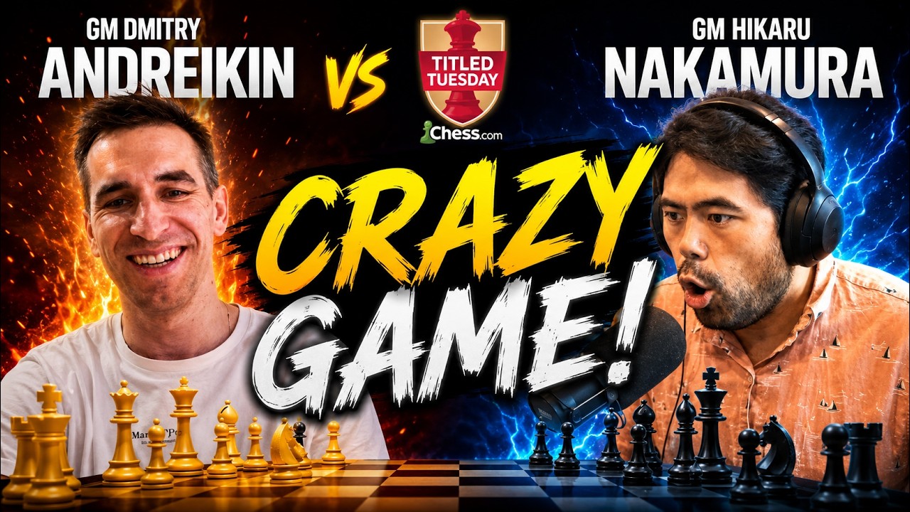 CRAZY GAME! GM Dmitry Andreikin vs GM Hikaru Nakamura