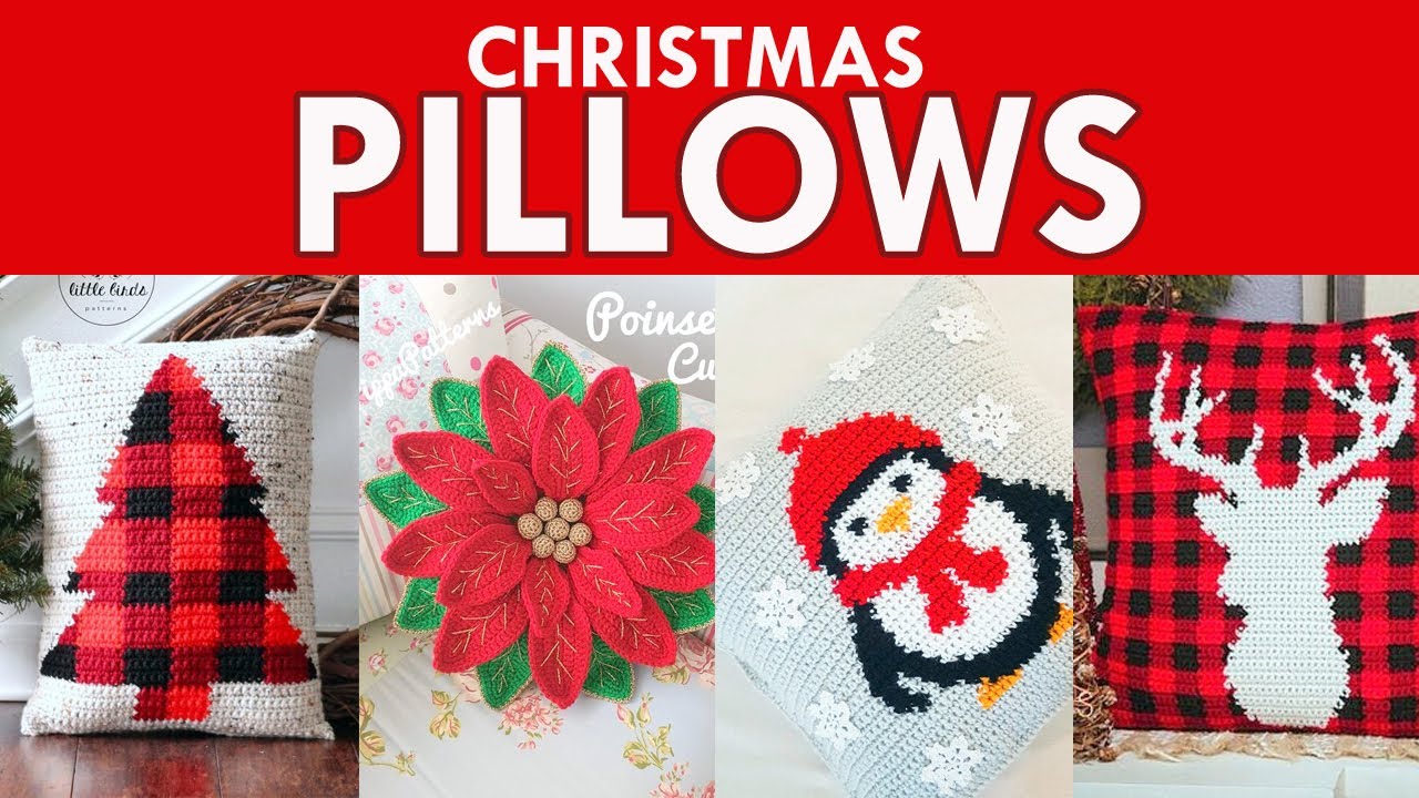 CHRISTMAS PILLOWS HOME DECOR Crochet Pattern Roundup!