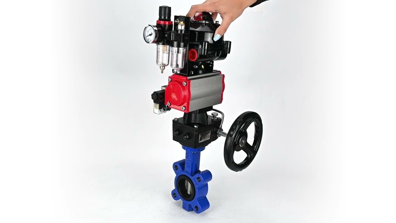 Elephant WBV1631E Butterfly Valve DN50 with Pneumatic Actuator & Air Treatment Unit Product Showcase