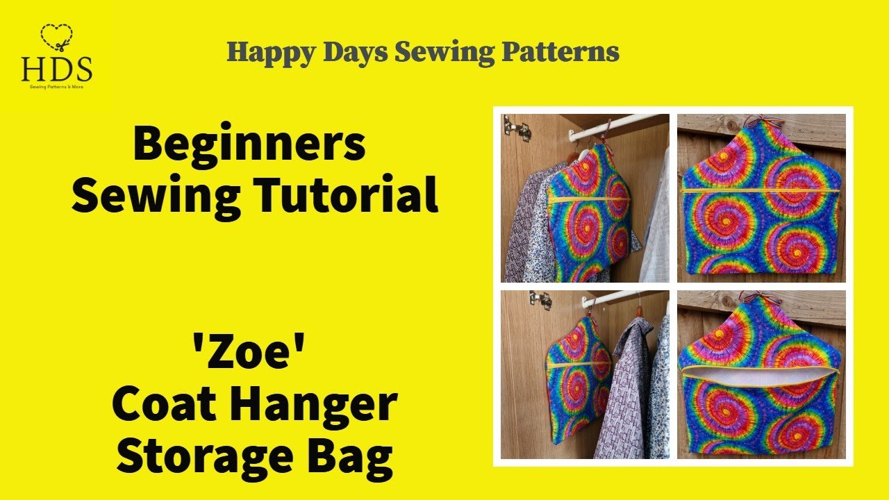 Zoe Coat Hanger Storage Bag Tutorial by Happy Days Sewing