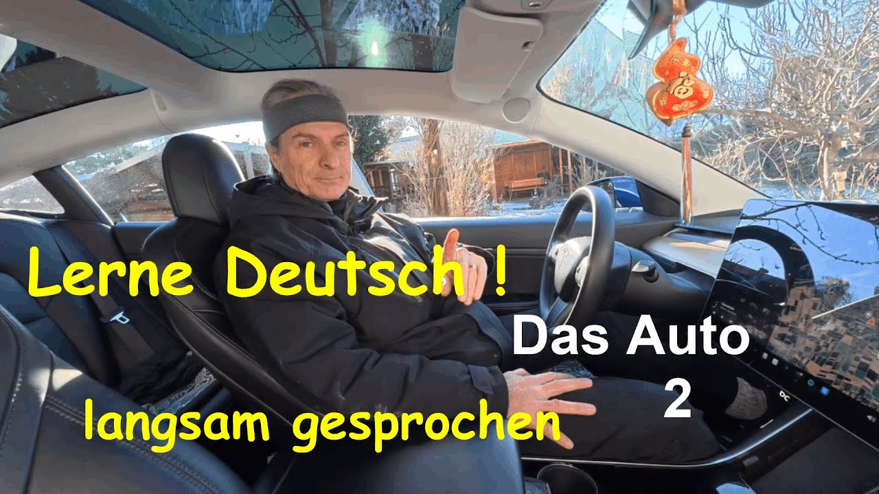 Lerne Deutsch! Das Auto, langsames Sprachtempo (Teil 2)