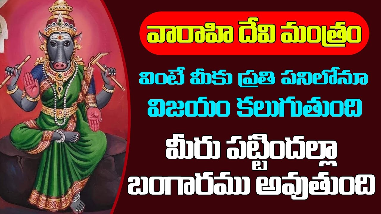 వారాహి దేవి మంత్రం వింటే మీకు ప్రతి పనిలోనూ విజయం కలుగుతుంది | #varahi #varahidevi #varahimantram