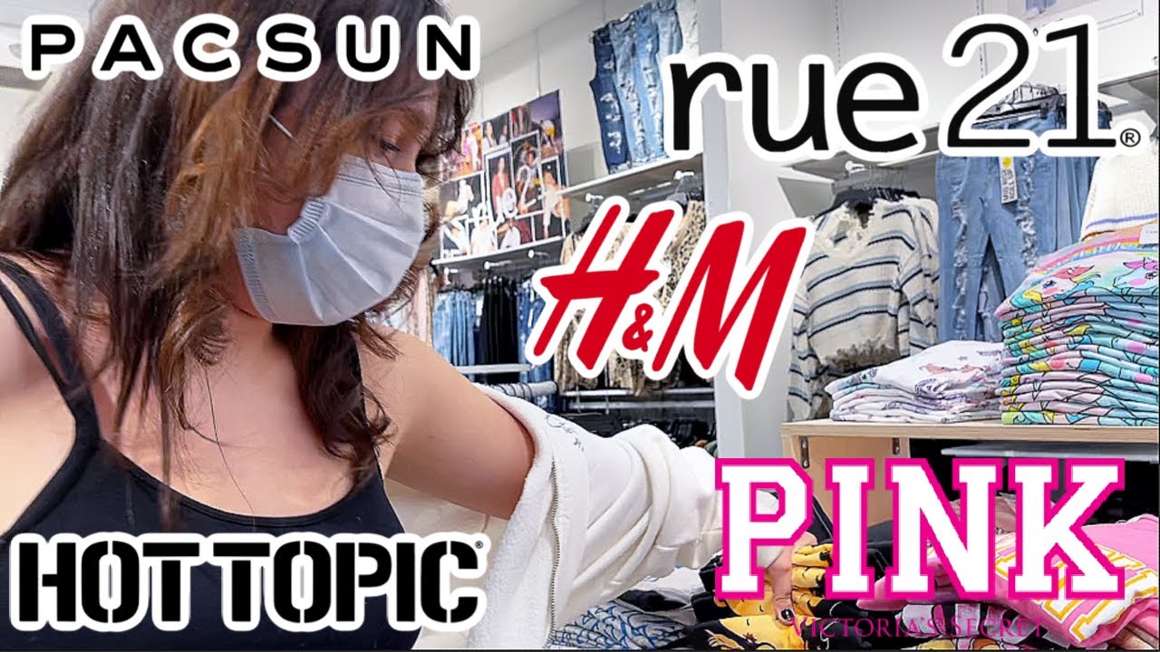 HUGE Shopping Spree at the MALL! | PACSUN, H&M, rue21, Victoria's Secret PiNK, Hot Topic