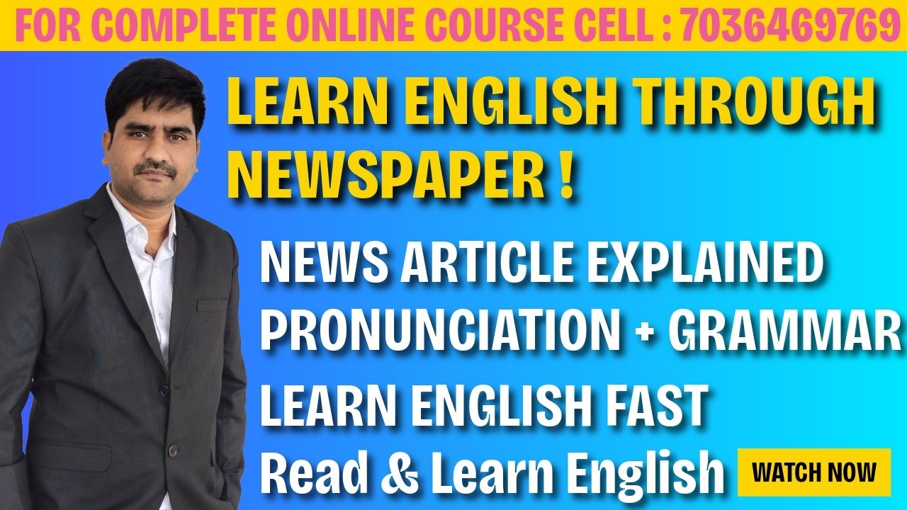 The Hindu Newspaper Article Explained | Pronunciation + Grammar | Telugu Explanation #english