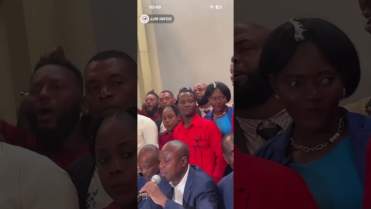 Moise jean Charles tap pale Ann tande 😱😱#haitianvideo #politiquehaïtienne #haitienfo400k #haitiktok 