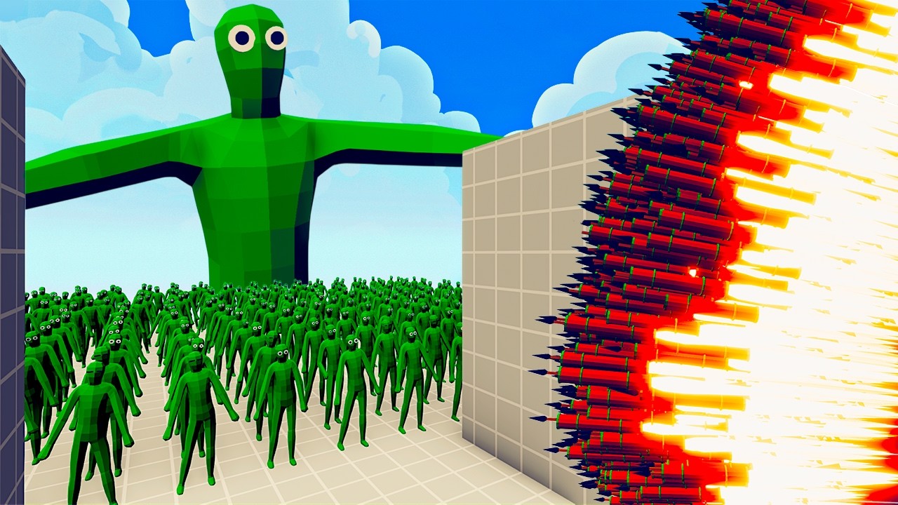 100x ZOMBIE + 1x GIANT vs 1x EVERY GOD   Totally Accurate Battle Simulator TABS