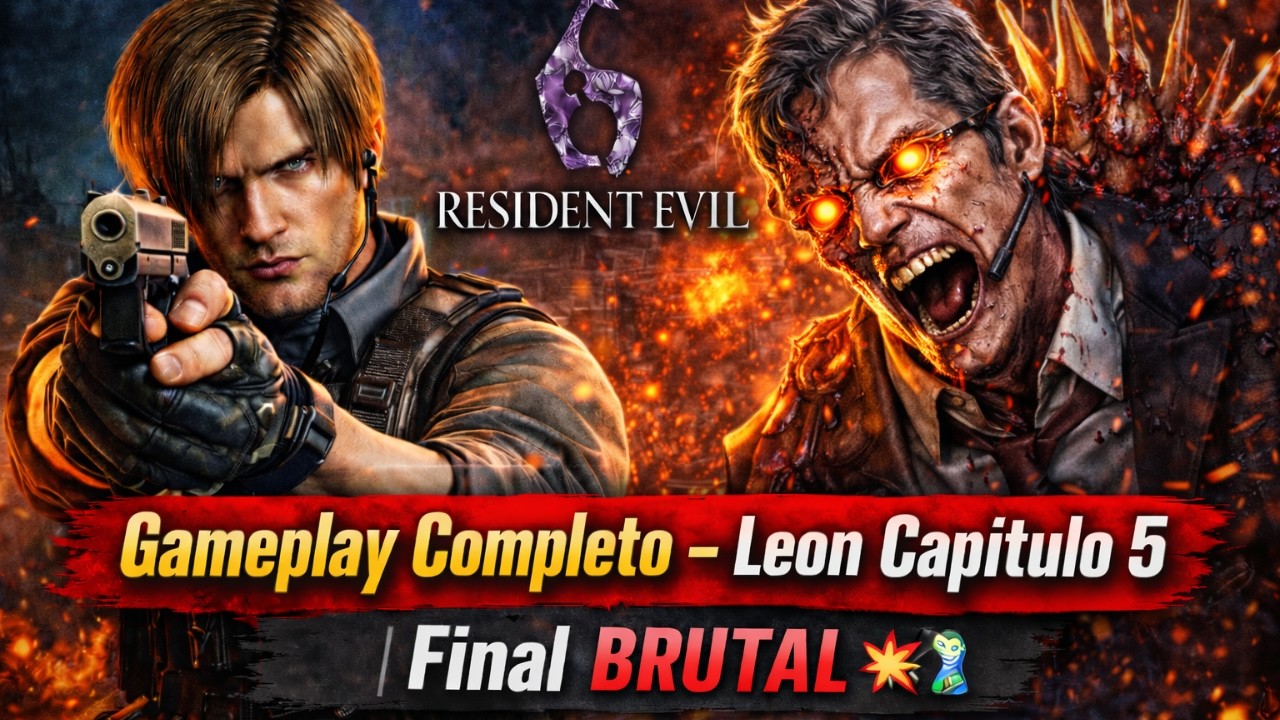 Resident Evil 6 Gameplay Completo – Leon Capítulo 5 | Final BRUTAL 💥🧬