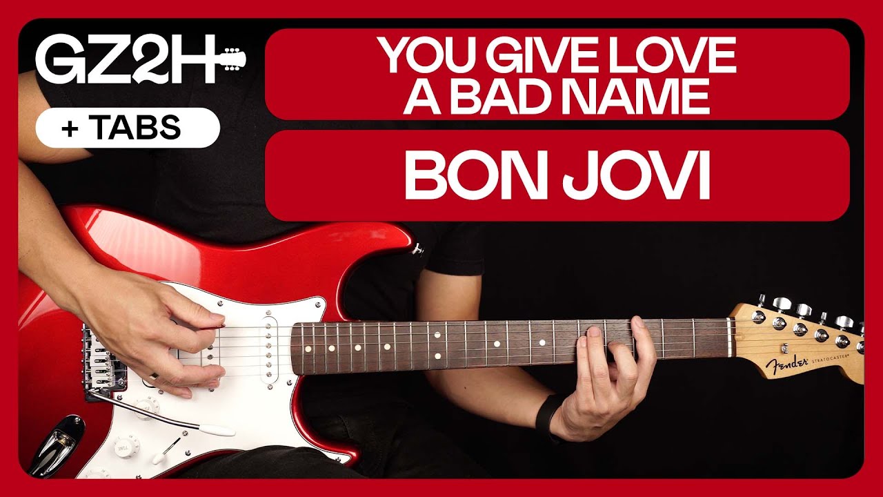 You Give Love A Bad Name Guitar Tutorial Bon Jovi Guitar Lesson |TAB + Solo|