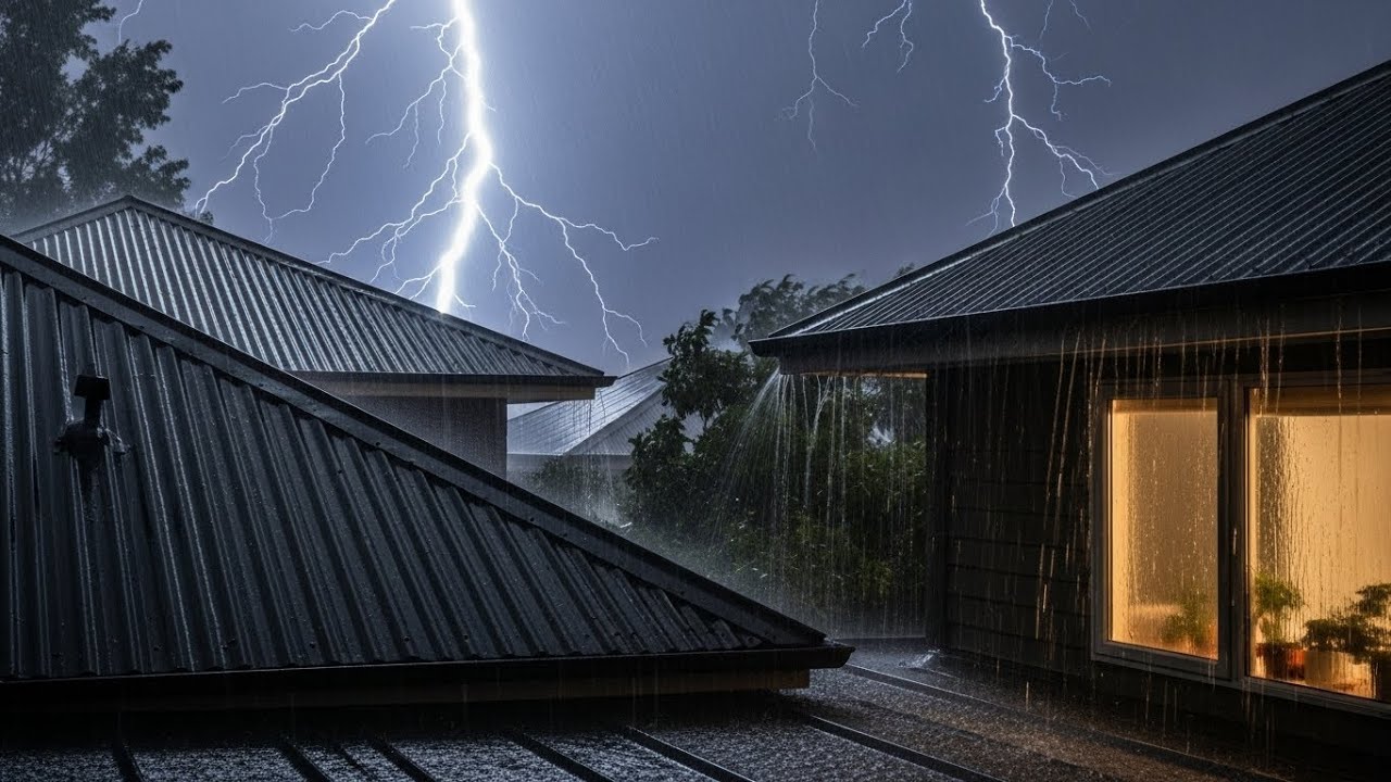 Soothing Rainstorm on Tin Roof 🌧️ Natural Sleep Aid & Relaxation Ambience #5