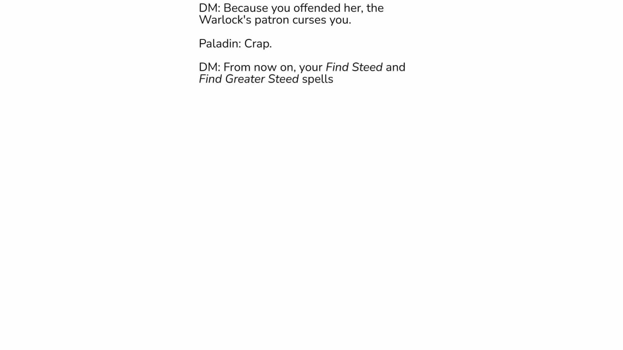 Cursed by Warlock's Patron