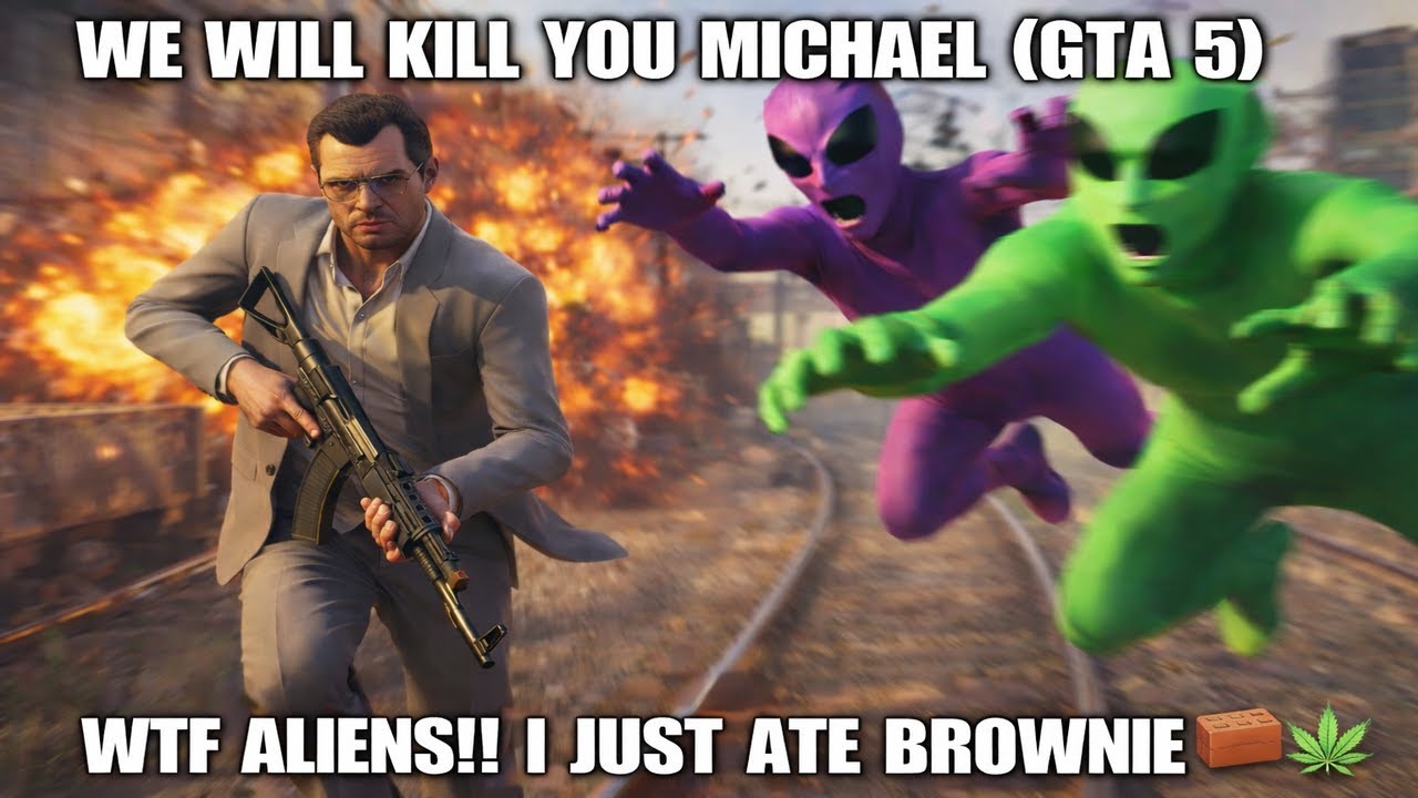 BROWNIE 🧱 EFFECT !!! 😱😵‍💫Alien Attack While Running From Explosion! #gta5  #gtaonline  #gta5gameplay