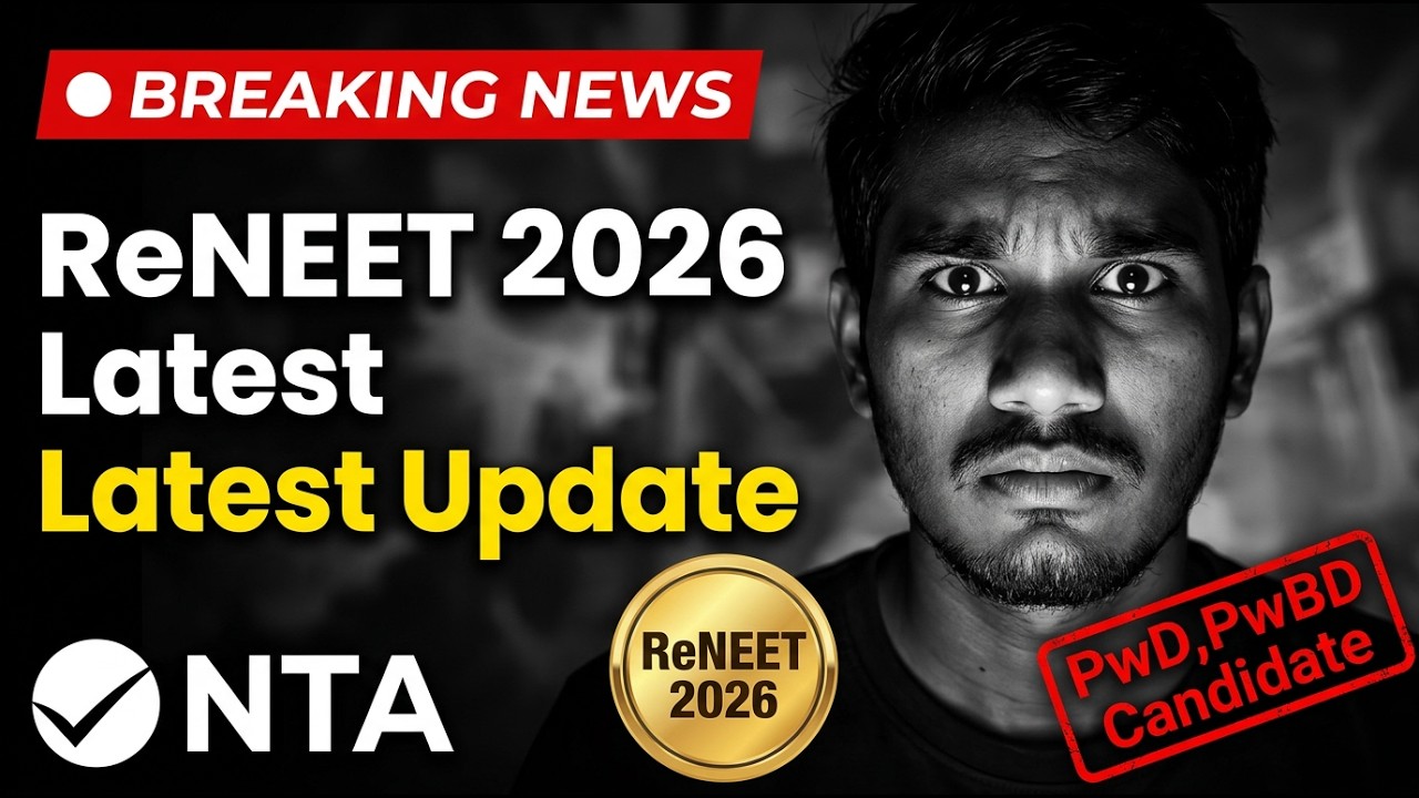 ReNEET 2026 NTA latest Update 🔥| PwD & PwBD Candidate | ReNEET 2026 Update | 21st June 2026