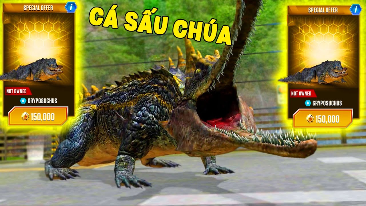 JURASSIC WORLD MOBILE MÌNH DÙNG AMBER VÀNG NÂNG CẤP CÁ SẤU CHÚA SIÊU ĐỘI HÌNH KHỦNG LONG NƯỚC
