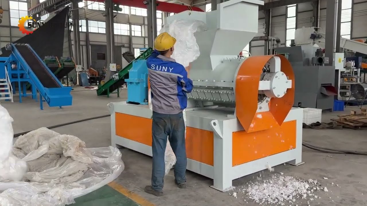 Plastic Film Shredding Made Easy with Spiral Shredder - No More Jams!