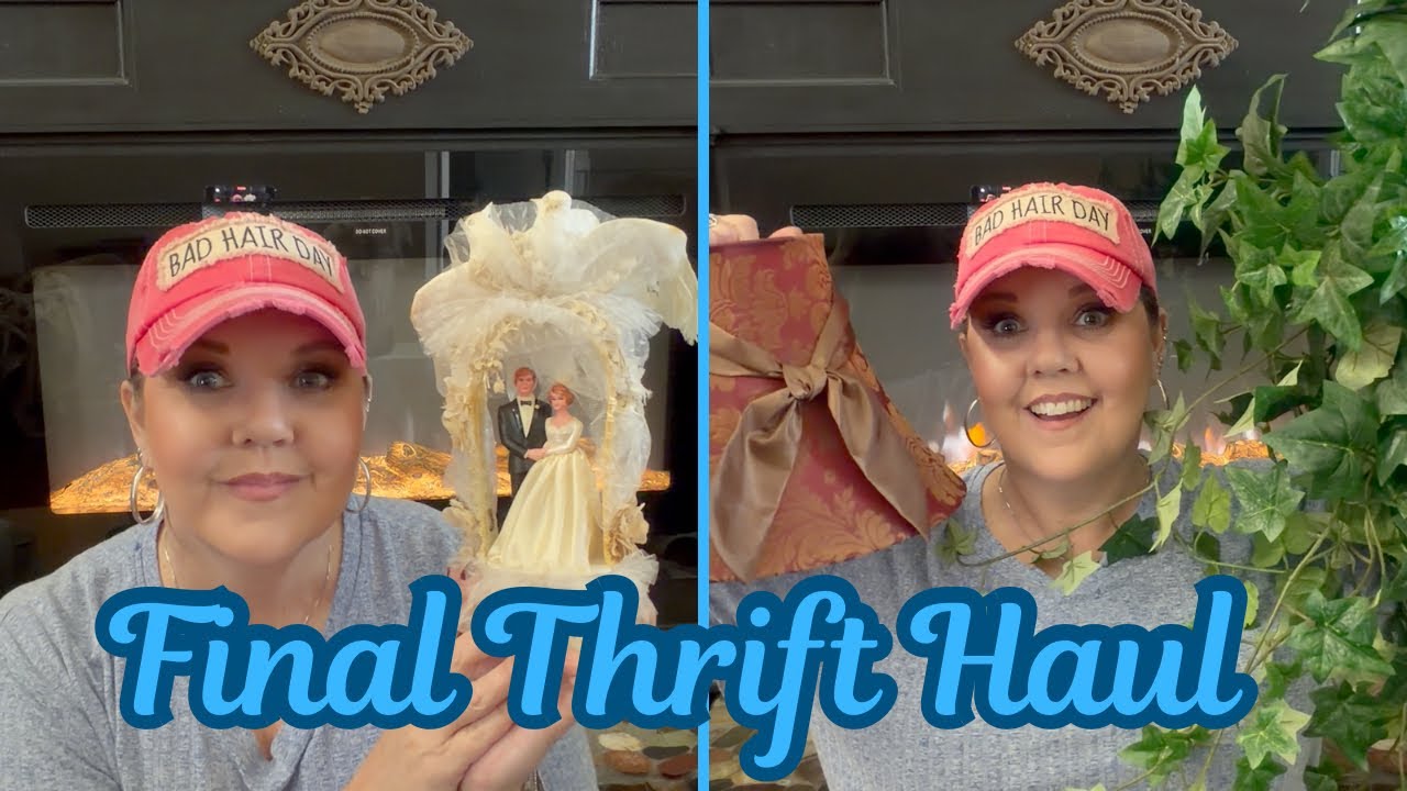 My FINAL Thrift Haul in This House | Vintage Thrift Finds + Cozy Fireplace Chat #thrifthaul 