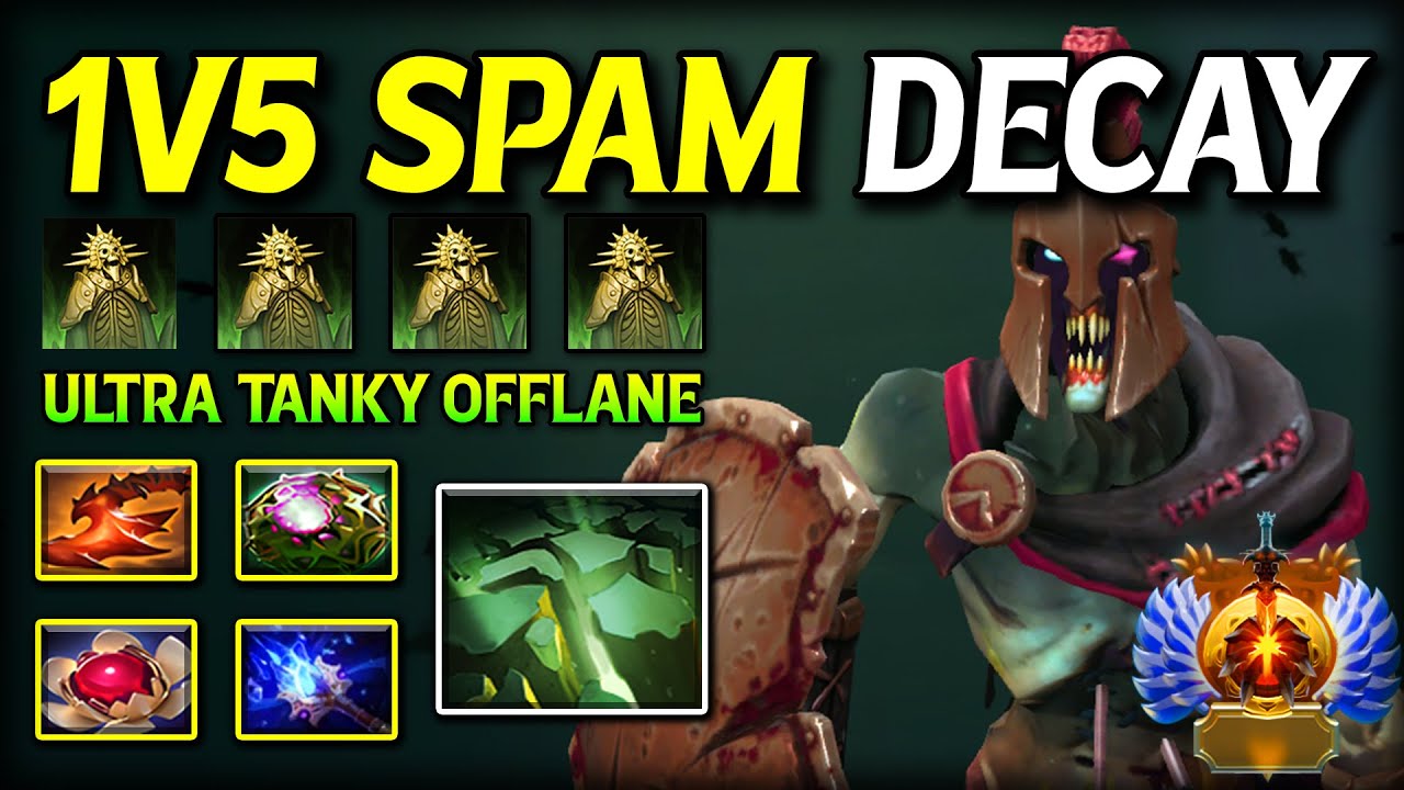 ULTRA TANKY ZOMBIE Offlane Undying | Aghs Scepter + OC Build | EPIC 1V5 Spam Decay to Win Dota 2
