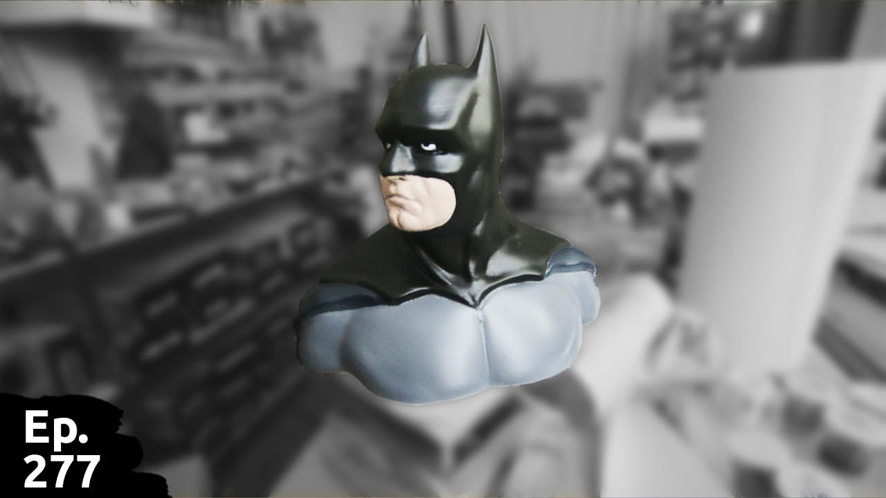 peinture à l'aérographe de mon buste de batman imprimé en 3D - ep277