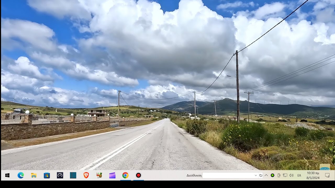 Driving in Greece, from Karystos to Chalkida
