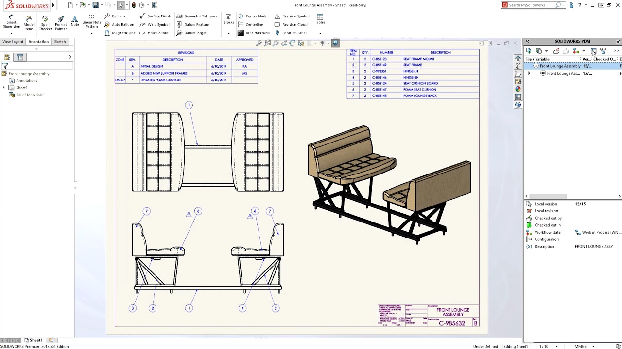 SOLIDWORKS 2018 - Revision Table Integration for PDM Manage