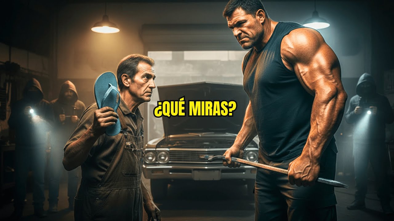 LA PANDILLA INTENTA ROBAR EL AUTO PERSONALIZADO… HASTA QUE EL MECÁNICO ABRE LA BOCA Y TODOS HUYEN